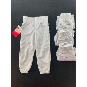 Lot of 4 Alleson Athletic Youth‎ Baseball Softball Pants Gray size XS